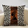 Geometric Cushion Cover Sofa Decorative Pillow Cover Home Living Room Ethnic Art Accessories 45x45cm Linen Double-sided Printing