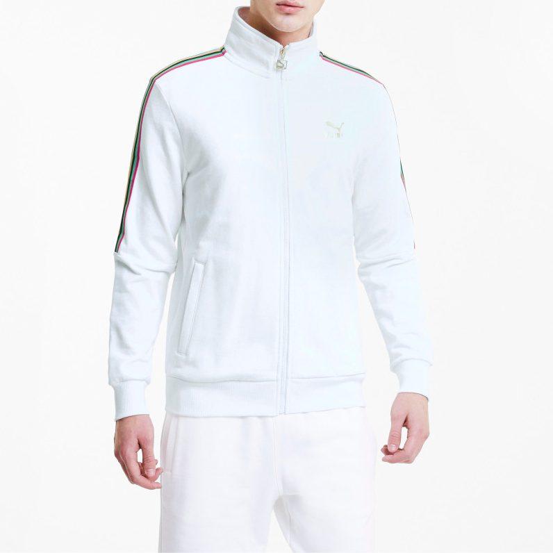 PUMA Jackets Men's White Stand Collar Moderate Other 599293-02