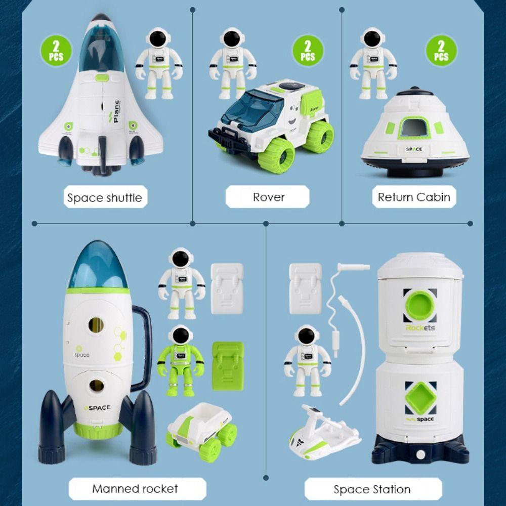 Space Station Space Shuttle Toys Rocket Acousto Optic Space Toys Puzzle Toy   Toy for Kid