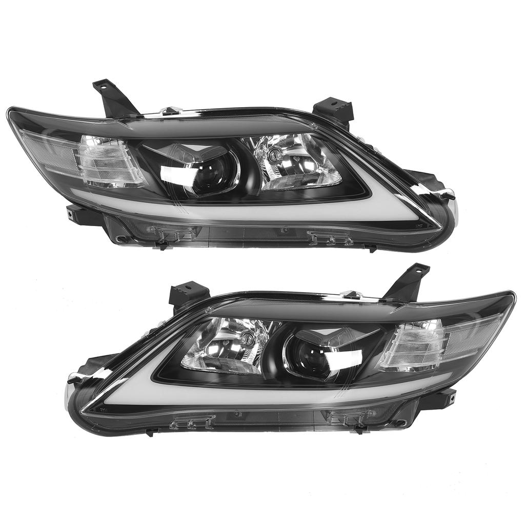 VLAND LED Projector Dynamic Headlights DRL Clear Lens Fit for Camry XV40 2010‑2011 LHD