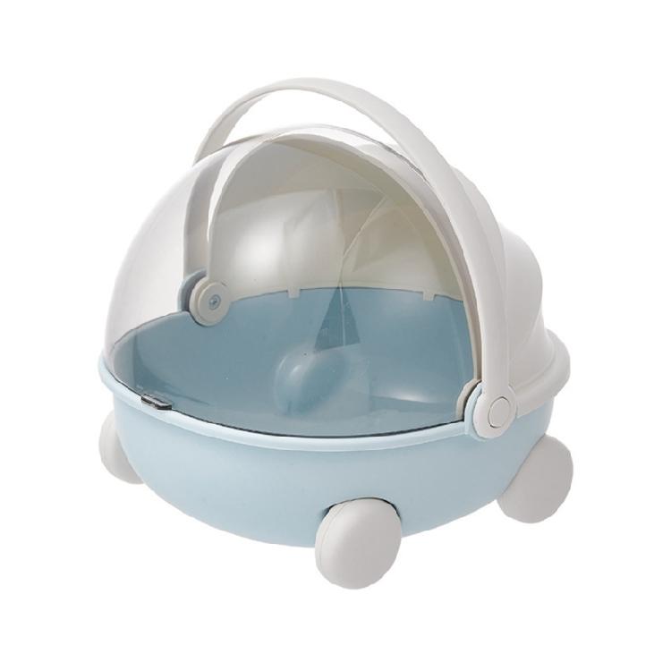 Durable Cradle Shape Box Featuring Flipping Cover for Organizing Toy Stationery and Trinkets on Desktop Front