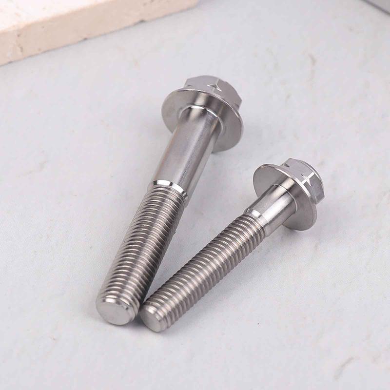 Titanium Alloy Flange Head Screw M6M8M10 Motorcycle, Car Modification, Weight Reduction, External Hexagonal Screw