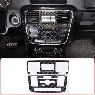 For Mercedes Benz G Class W463 2013-2018 Soft Carbon Fiber Central Control Multimedia Mode Button Panel Frame Car Accessories