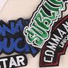 Embroidery label  badge English letter chest badge hat badge clothing accessories patch sticker embroidery sticker cloth sticker