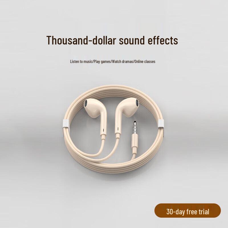 4th Gen Wired Earphones - Type-C/3.5mm for KTV, Sleep, Gaming, Android