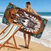 Indian Wolf Print Beach Towel, Large Soft Quick Dry Towel for Beach Camping Swimming