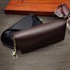 Plüsch PU-Leder Brillenetui Leopardenmuster Sonnenbrillen-Etui Brillenaufbewahrungstasche Outdoor