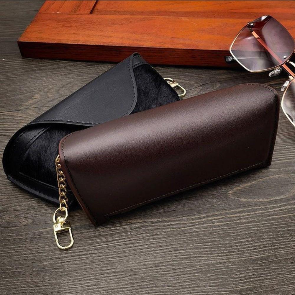 Plüsch PU-Leder Brillenetui Leopardenmuster Sonnenbrillen-Etui Brillenaufbewahrungstasche Outdoor