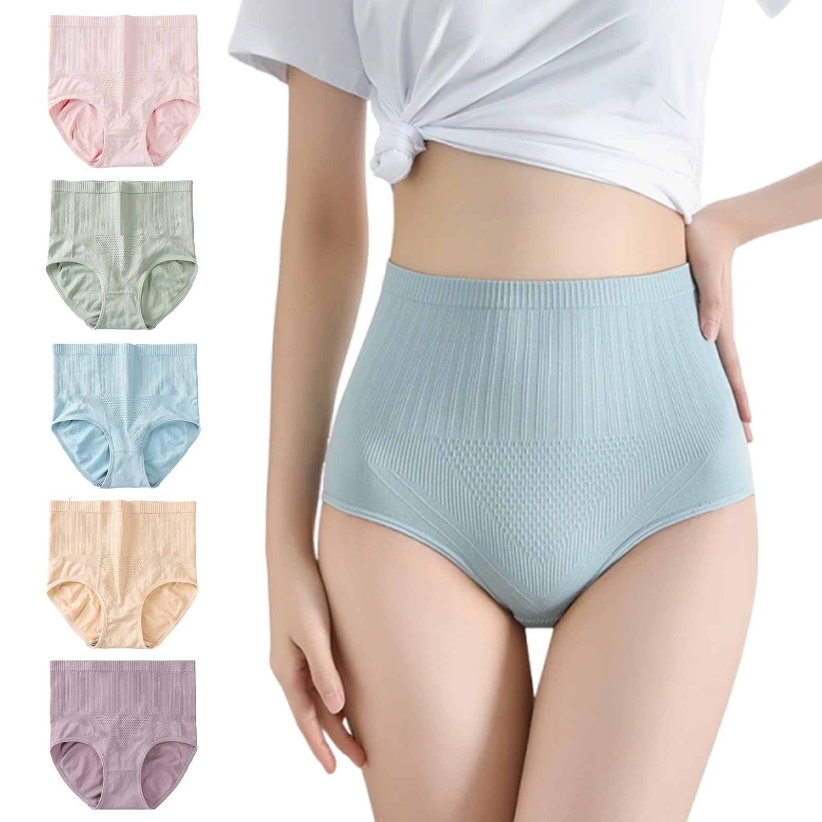 

Senteria Plus Согревающий живот и ягодицы Бесшовный Тазовый Послеродовой Холод Нежный на Комфортный для Живота Женский Набор из 5 предметов, с высокой талией,