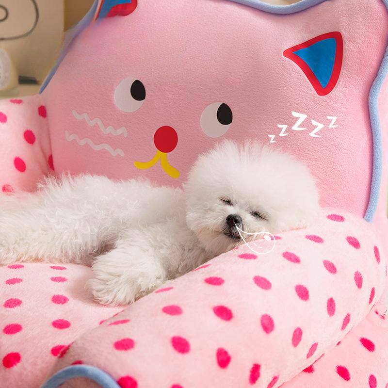 Doghouse Lazy Sofa Cat Cushion Princess Style Pet Bed Dog Cushion Dog Cushion Can Be Removed and Washed Winter Pet Nest Deep Sleeping Nest