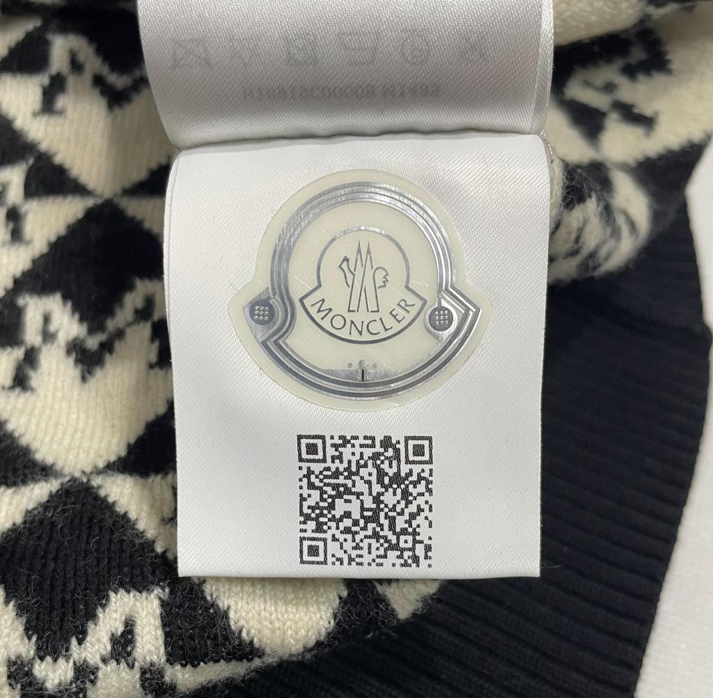 Used MONCLER White X Blackknit Women