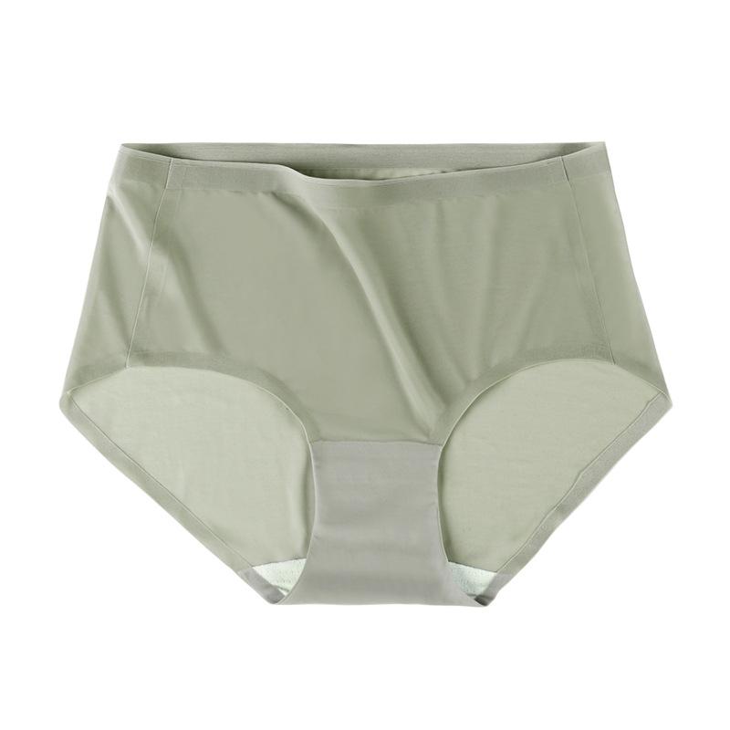 Traceless One Piece Ultra Thin Quick Drying Ice Silk Underwear Antibacterial Underwear Mid Waist Women's Triangle Pants