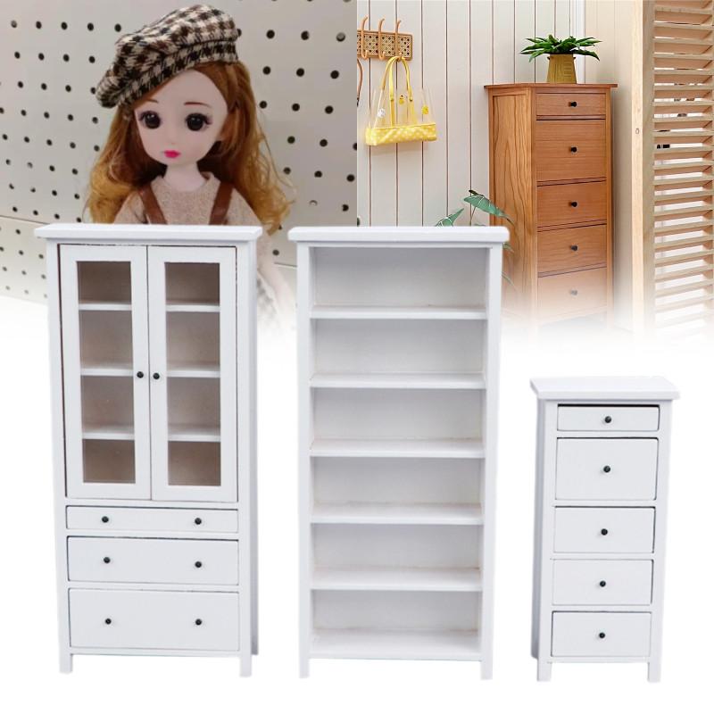110 Bjd Ob11 Nábytek Komoda s pěti zásuvkami Bílá Mini doplňky pro domeček pro panenky