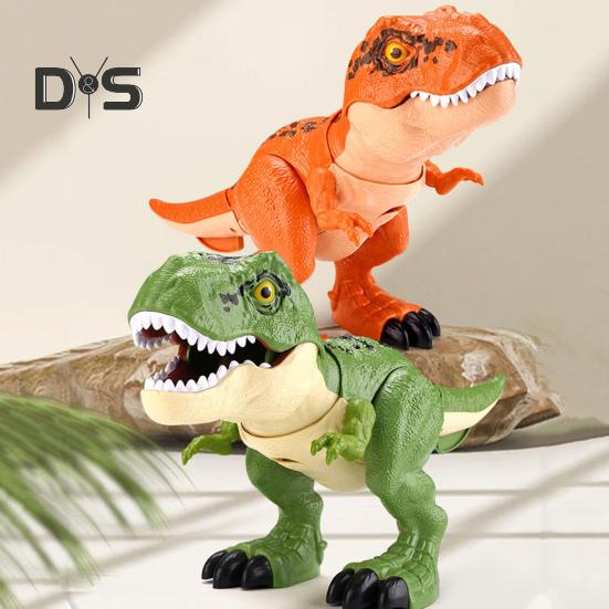 1 Sada Polykajícího Řvoucího Dinosaura Hračka s Klecí Pohyblivá Ústa Mávající Ocas Dětská Akční Figurka Tyrannosaura Rexe Realistický Model Dina Batolata Chlapci