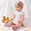 0-1J Neugeborenen Stirnband für Säugling Elastischer Strick Turban Baby Schleifen Weiches Nylon Kinder Kopfbedeckung Baby Haaraccessoires Socken Geschenkset
