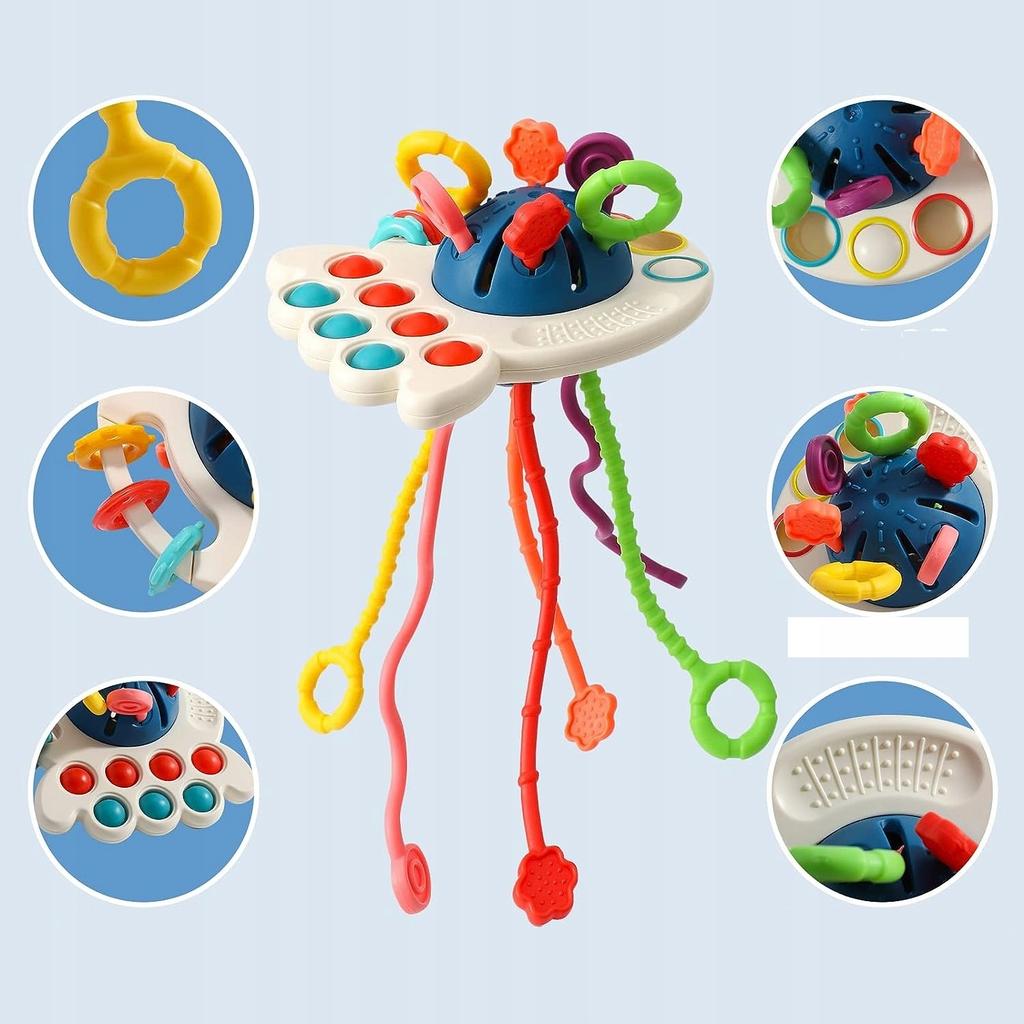 Octopus Pop It Montessori Sensory Toy 4-in-1 Baby Teether