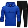 Men's Casual Sports Hoodie Set 2024 with Heart Rate Print