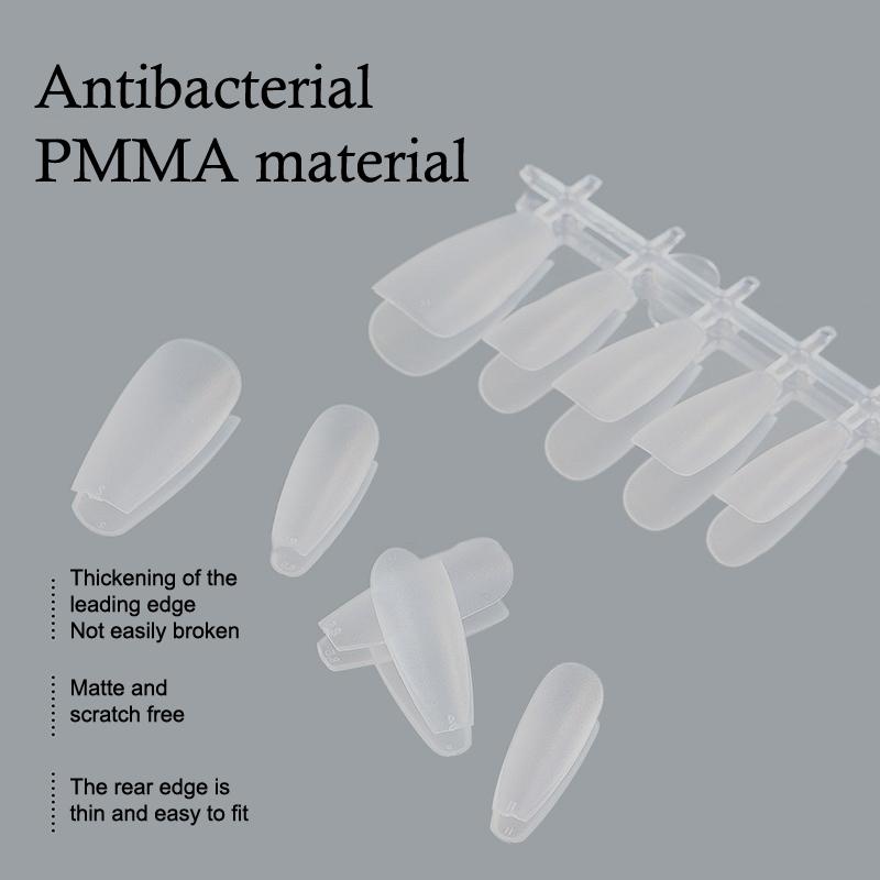 100pcs Press On Nail Tips Full Cover Ultra-Thin False Nails Patches Gel Nails Extension System Clear Fake Nails Art Accessories