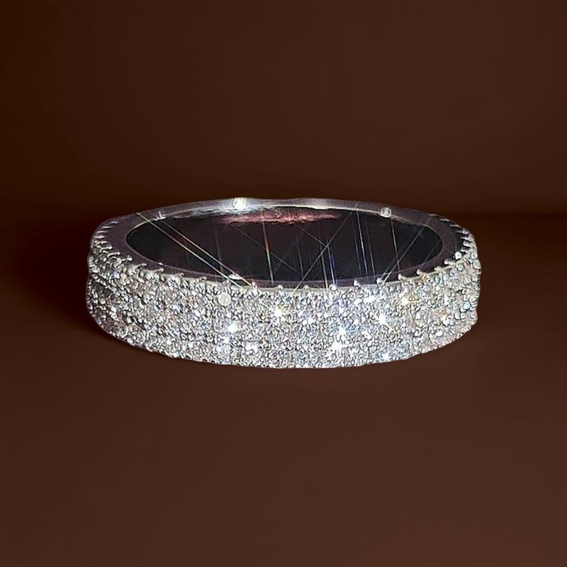 Yun Miao Starry Diamond Inlaid Ladies Ring - European & American Luxury Style