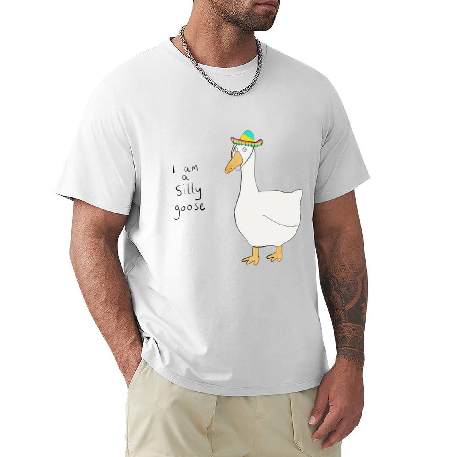 I Am A Silly Goose Tshirt Lightweight Basic Short Sleeve Shirt S