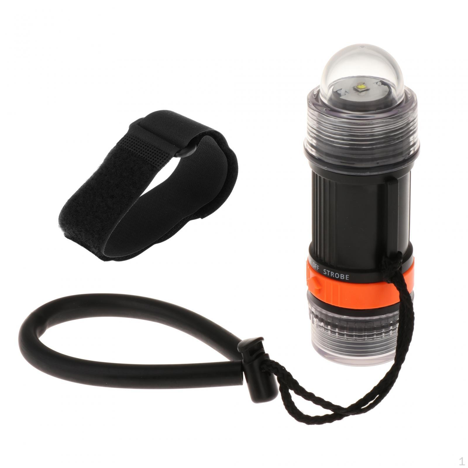 

Фонарик для дайвинга, яркий портативный подводное освещение, стробоскопический сигнальный фонарь для чёрный