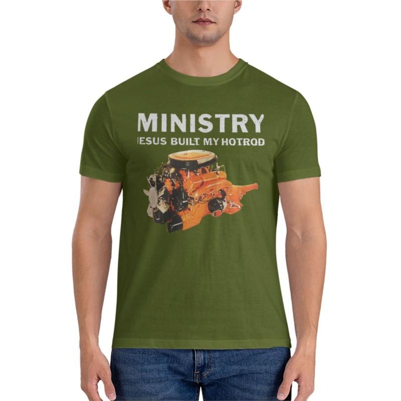 Ministry Jesus Built My Hotrod Fitted T-Shirt vintage clothes aesthetic clothes Blouse kawaii clothes