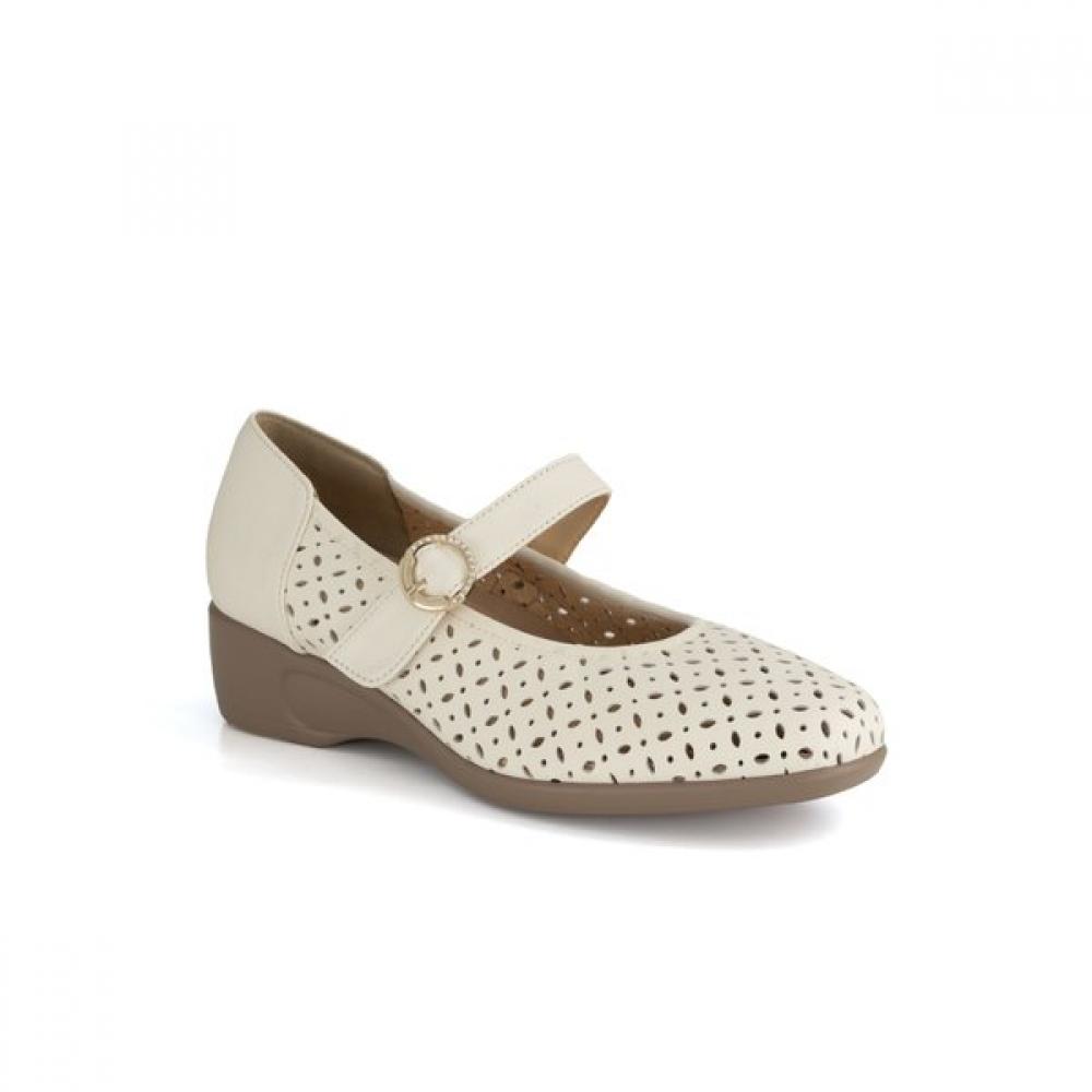 Vainer Women Punching Mary Jane Velcro Comfort Shoes Ivory 165a0v1iv 225