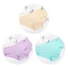 3Pcs/Set Women Cotton Briefs Solid Color Panties Comfortable Mid Rise Underpants Breathable Daily Girls Underwear