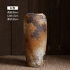 Wabi-Sabi Retro Keramik Bodenvase - Zen Gealterter Terrakotta Topf für Trockenblumen, Rustikales Haus Wohnzimmer Dekor