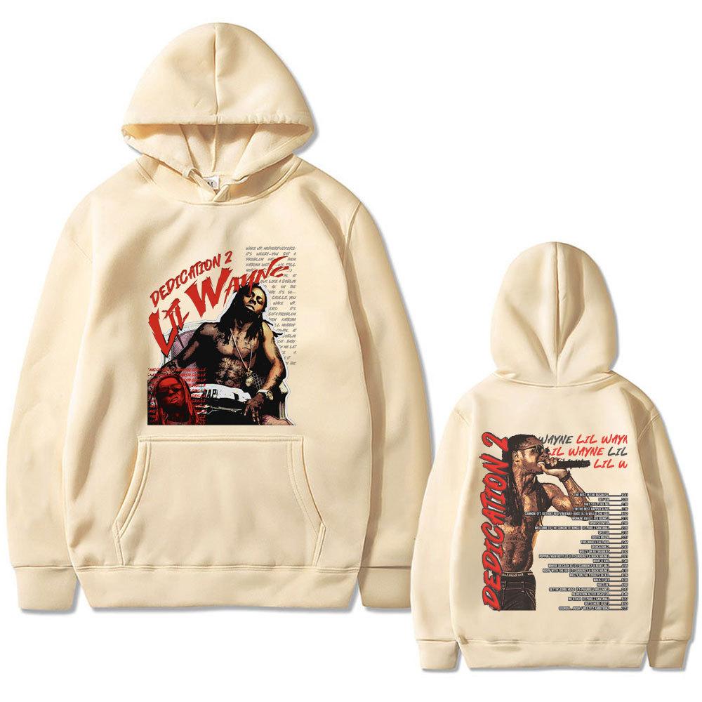 Rapper Lil Wayne Dedication Graphic Print Hoodie Men Women