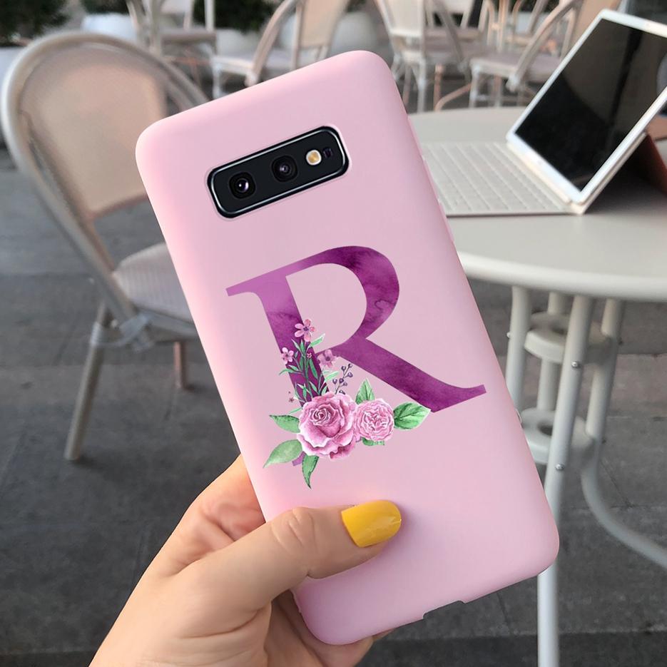 Cute Letters Cover For Samsung Galaxy S10 Plus Case S10 S10e Soft Silicone Phone Back Case For Samsung S10 S10e S10+ Cover Coque