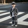 Set di tre pezzi alla moda in denim con cappuccio per bambini: Elegante Outfit Primavera/Autunno per Neonati Maschi 2026
