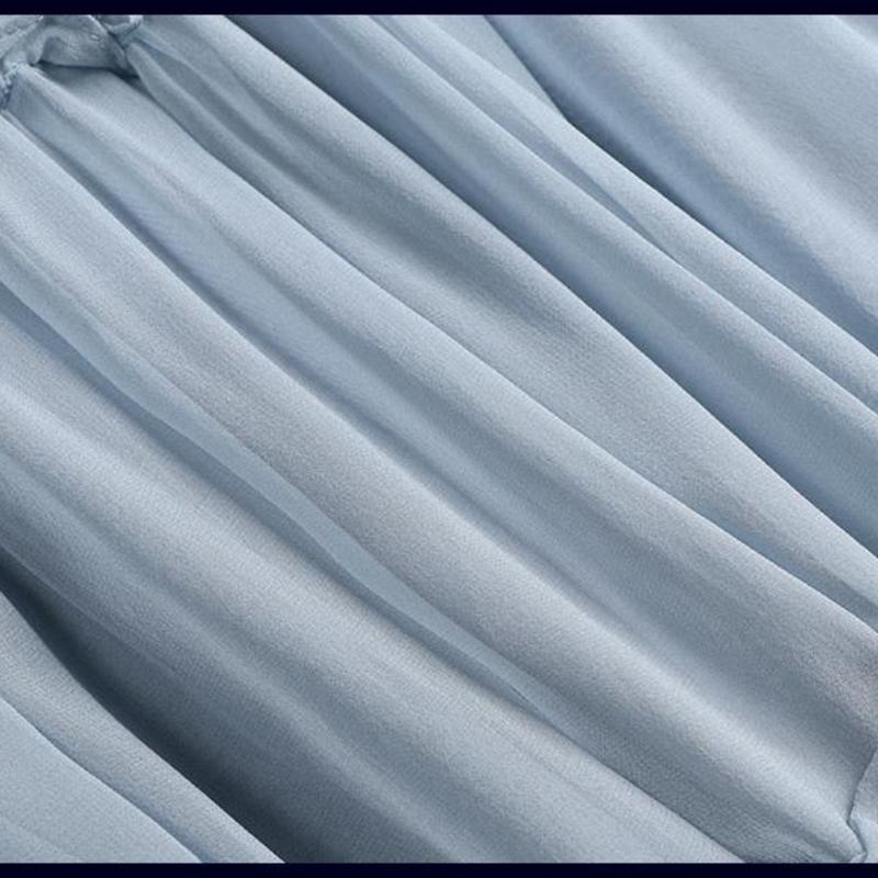 Women's Spring and Summer Round Neck Plus Size Loose Temperament Thin Medium-length Skirt