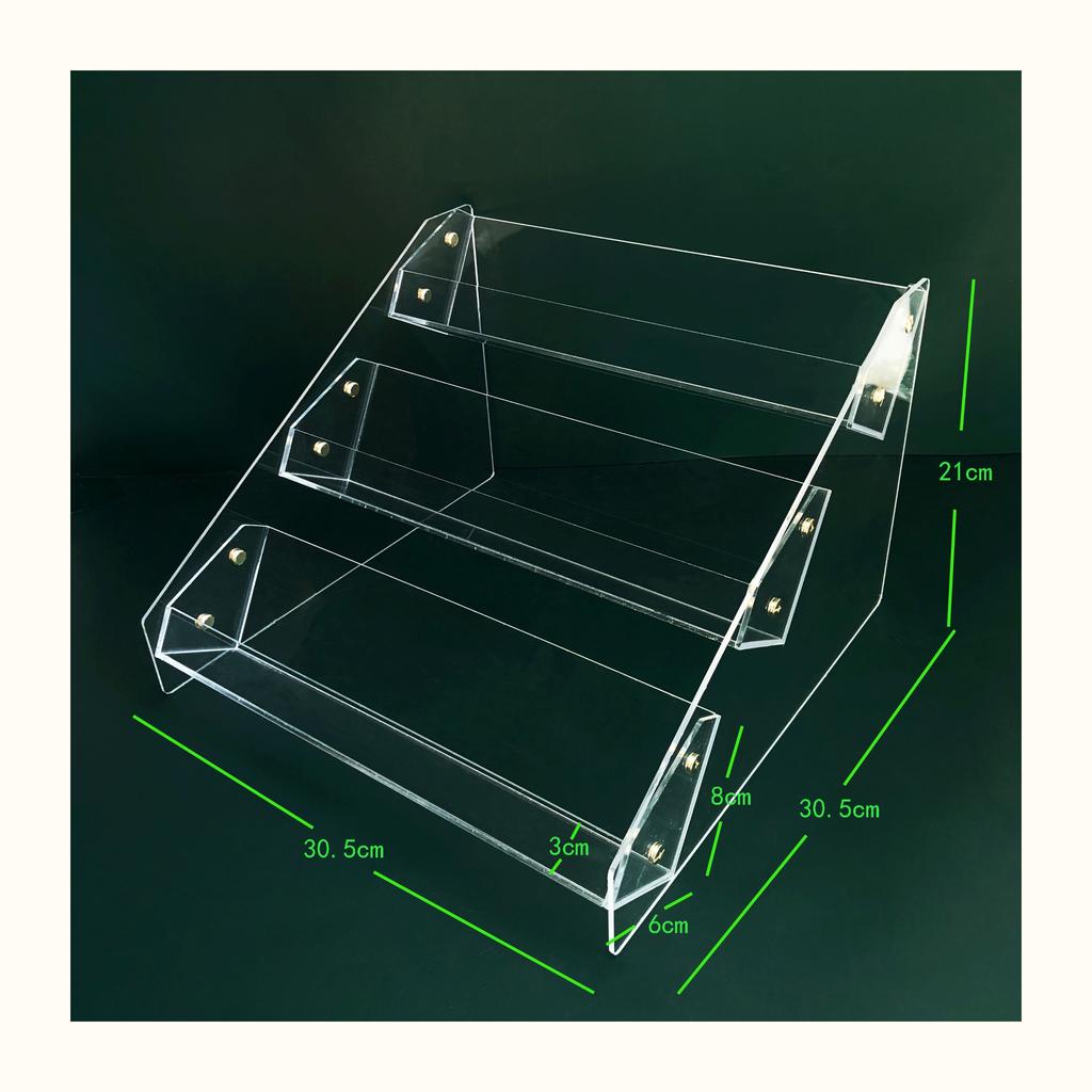 3/4/5Tier Acrylic Display Stand For Lipstick Lip Glaze Eye Shadow Tray Air Cushion, Clear Makeup Storage Rack Cosmetic Organizer