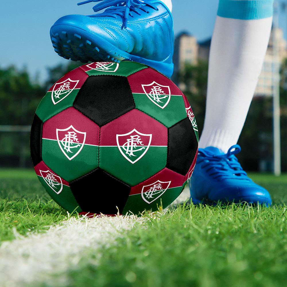Fluminense Indoor Soccer Ball Colorful All Ages Size 5 Machine Stitched PVC Competition Ready Durable High-Bounce