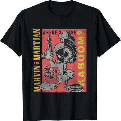 Looney Tunes Marvin The Martian Where's The Kaboom Retro T-Shirt