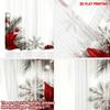 Set Of 2 Flat Printing Christmas Hot Curtains Red Flowers Snowflakes Digital Printed Polyester Drapes Party Decorations Curtain