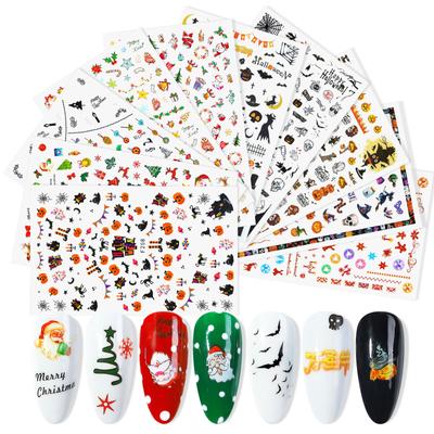 3D Adhesive Halloween Christmas Nail Stickers Decals Nail Art Decoration