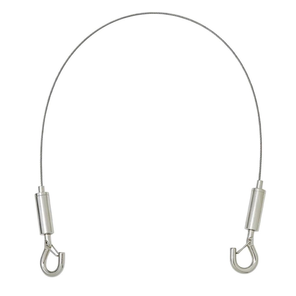 Adjustable 304 Stainless Steel Wire Rope with Double-Head Safety Hook and Spring Clip