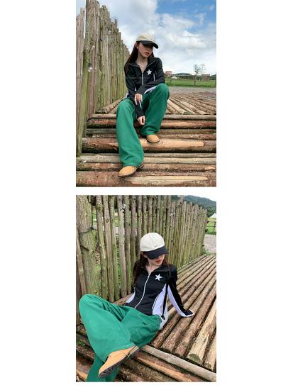 9-Hour American Retro Multi-Pocket Women's Cargo Pants - 2023 Spring Collection, Straight Leg Style