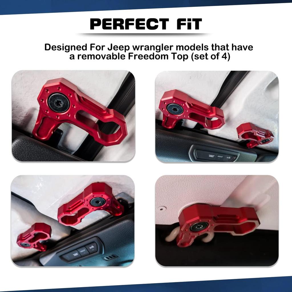 Billet Aluminum Freedom Panel Latch Hardtop Roof Removal Switch Handle For Jeep Wrangler JK 07-2018 JL 2018-2022 & Gladiator JT