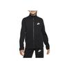 Nike Loose-Fit Logo Print Long Sleeve Casual Sport Suit Kids Sportswear Black FD3067-010