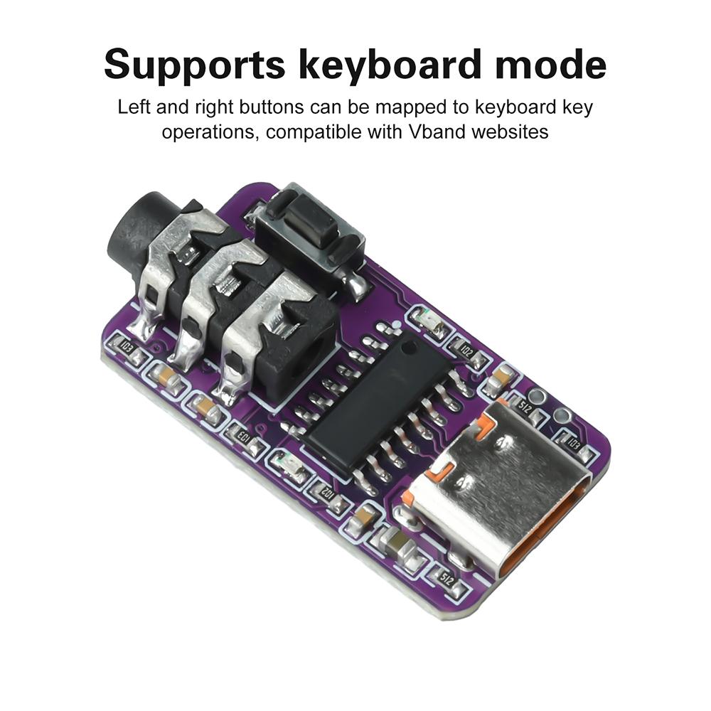 CW Key Trainer PC+Vband Morse Code Telegraph Trainer Key Connection Type-C Interface Electronic Kit