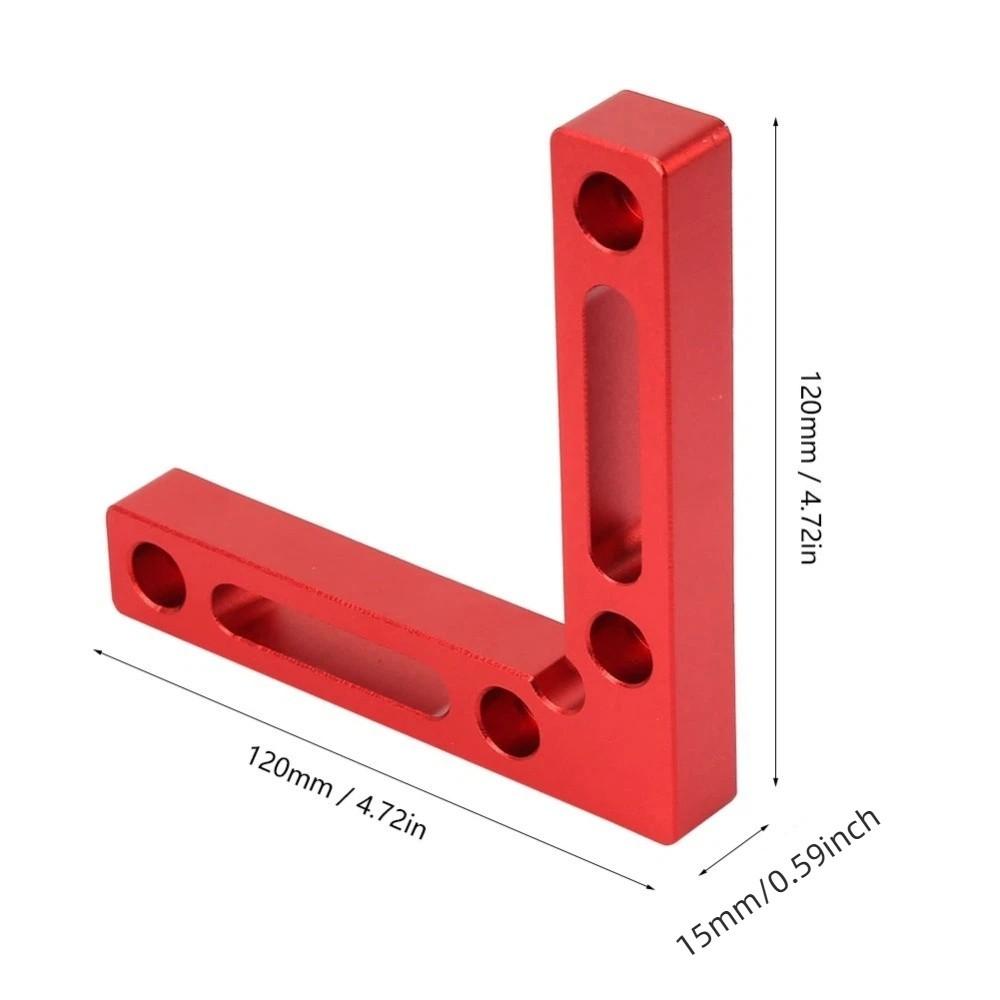 4.7" X 4.7" / 12x12cm 90 Degree Positioning Squares Aluminium Alloy Red Anodized Corner Clamping Square L-Shaped Design