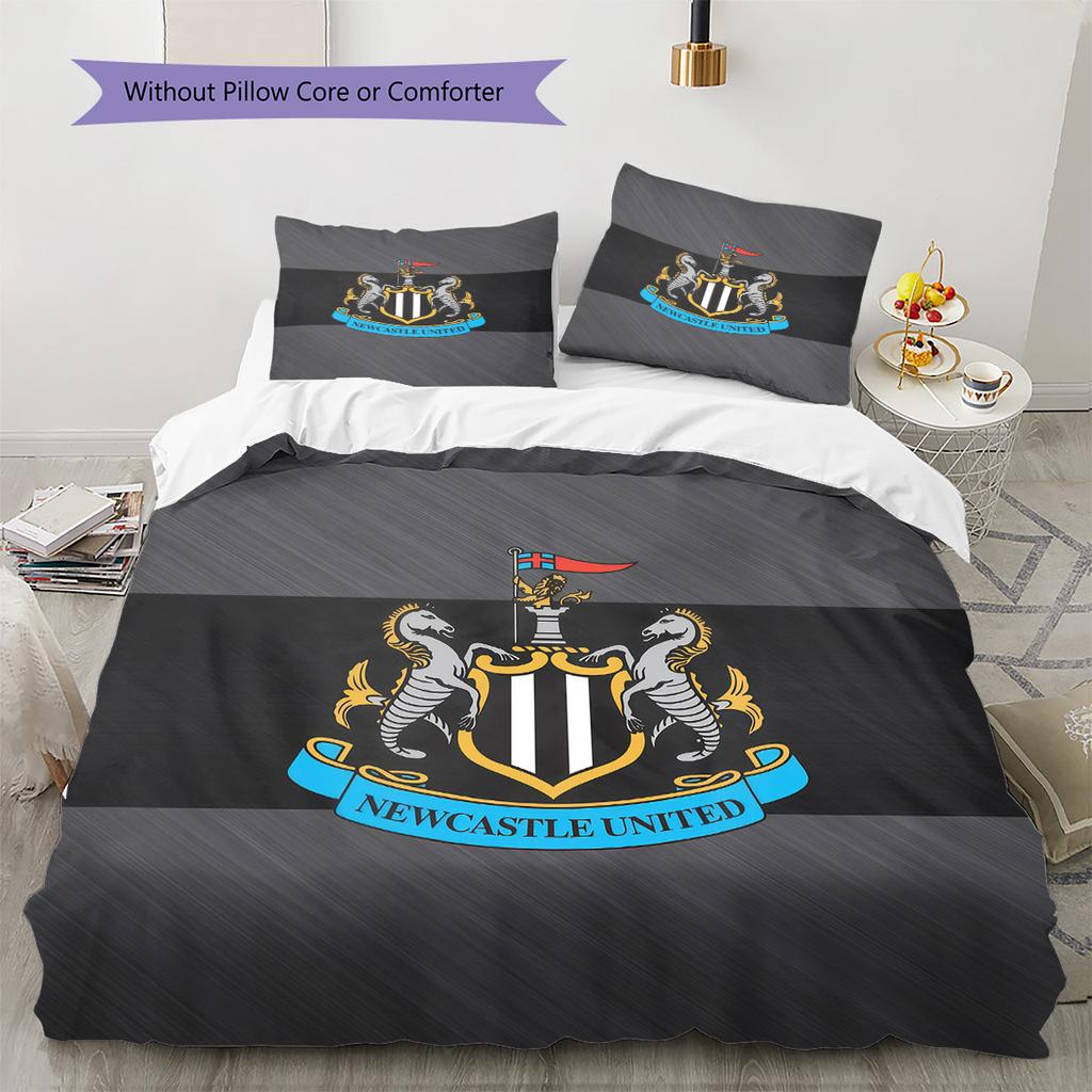 Set Copripiumino Trapuntato con Fantasia Newcastle United F.C. Decorazione per la Casa Regalo (1 * copripiumino + 2 * federe senza imbottitura)