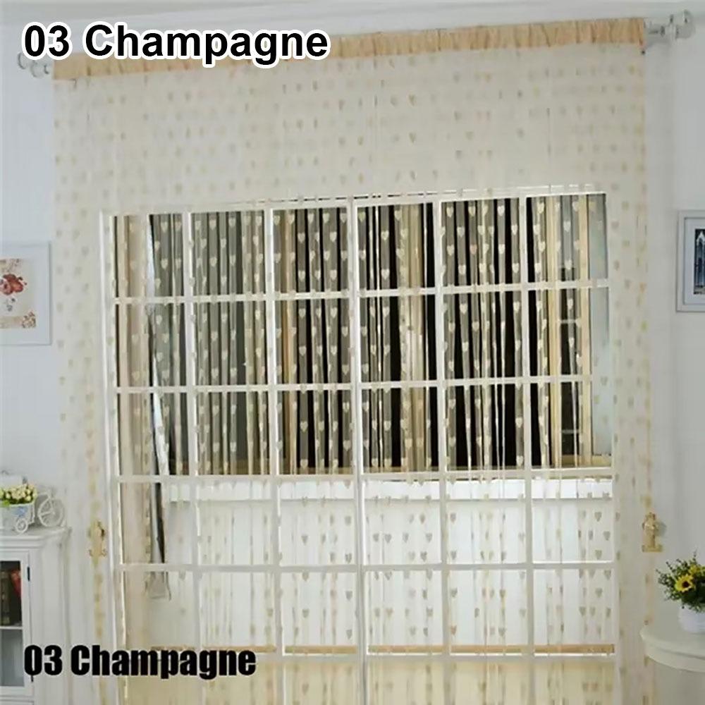

1 шт. цветная вуаль занавеска 100x200 см прозрачная занавеска для окна и двери для гостиной украшение дома 03 Champagne