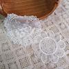 Organza Embroidery Round Coaster Embroidered Cloth Sticker DIY Lace Accessories