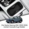 Pour Geely Starray 7 EM-i 2026 Insert de Console Centrale Porte-Gobelet Boîte de Rangement Organisateur Accessoires Intérieurs de Voiture Noir