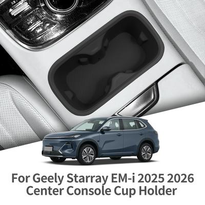 For Geely Starray 7 EM-i 2026 Center Console Insert Water Cup Holder Storage Box Organizer Car Interior Accessories Black