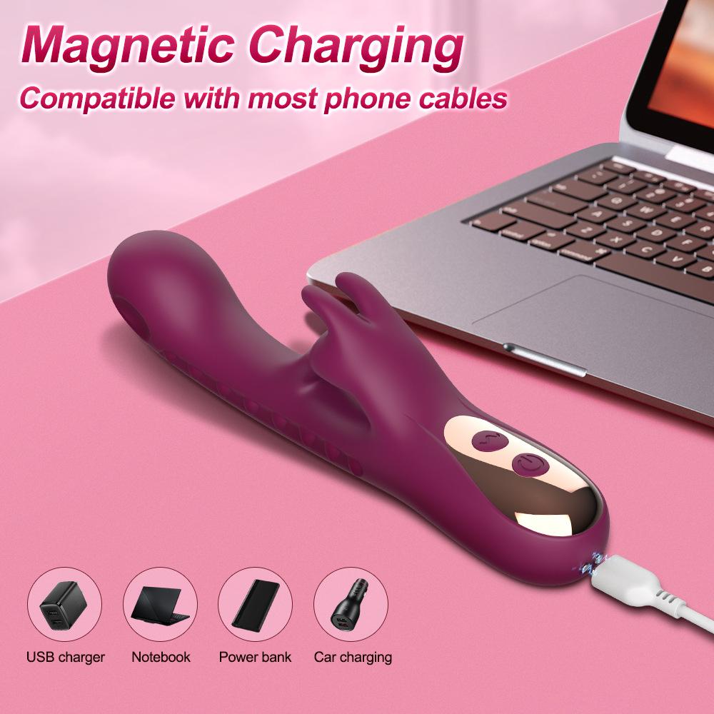 Strongest Rabbit Vibrator for Women - Instant G-Spot & Clitoral Orgasm, Rechargeable Waterproof Adult Sex Toy